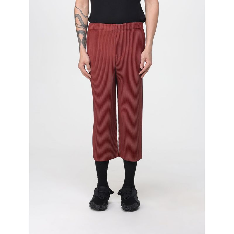 Homme Plisse Issey Miyake Pants Men Brown